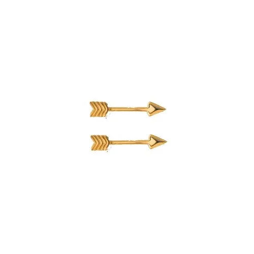 10k Gold Arrow Mini Stud Earrings