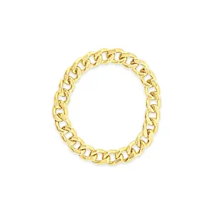 14 Karat Gold Flexible Curb Chain Ring