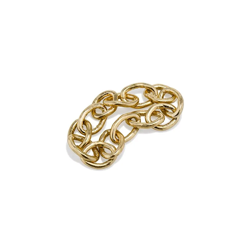 14K Gold Dean Chain Ring