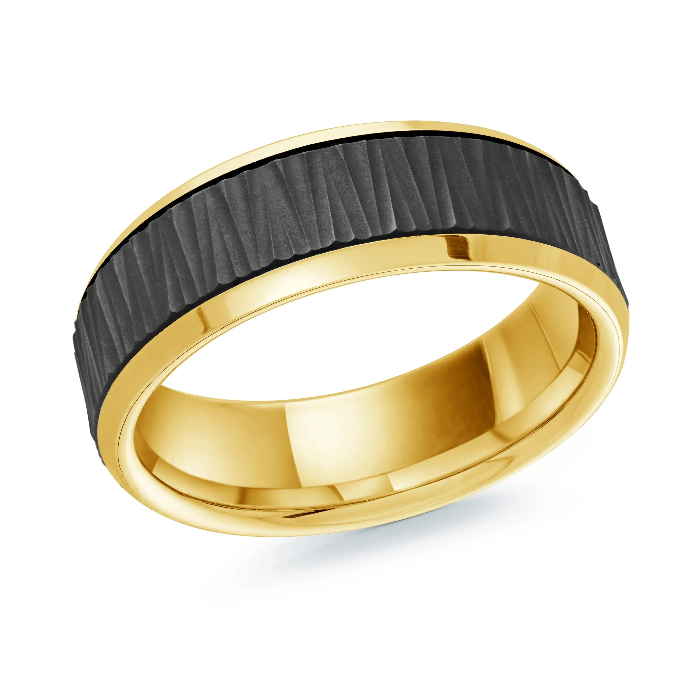 14K Yellow Gold Ring from the Noir Collection by Malo - MRDA-128-7Y