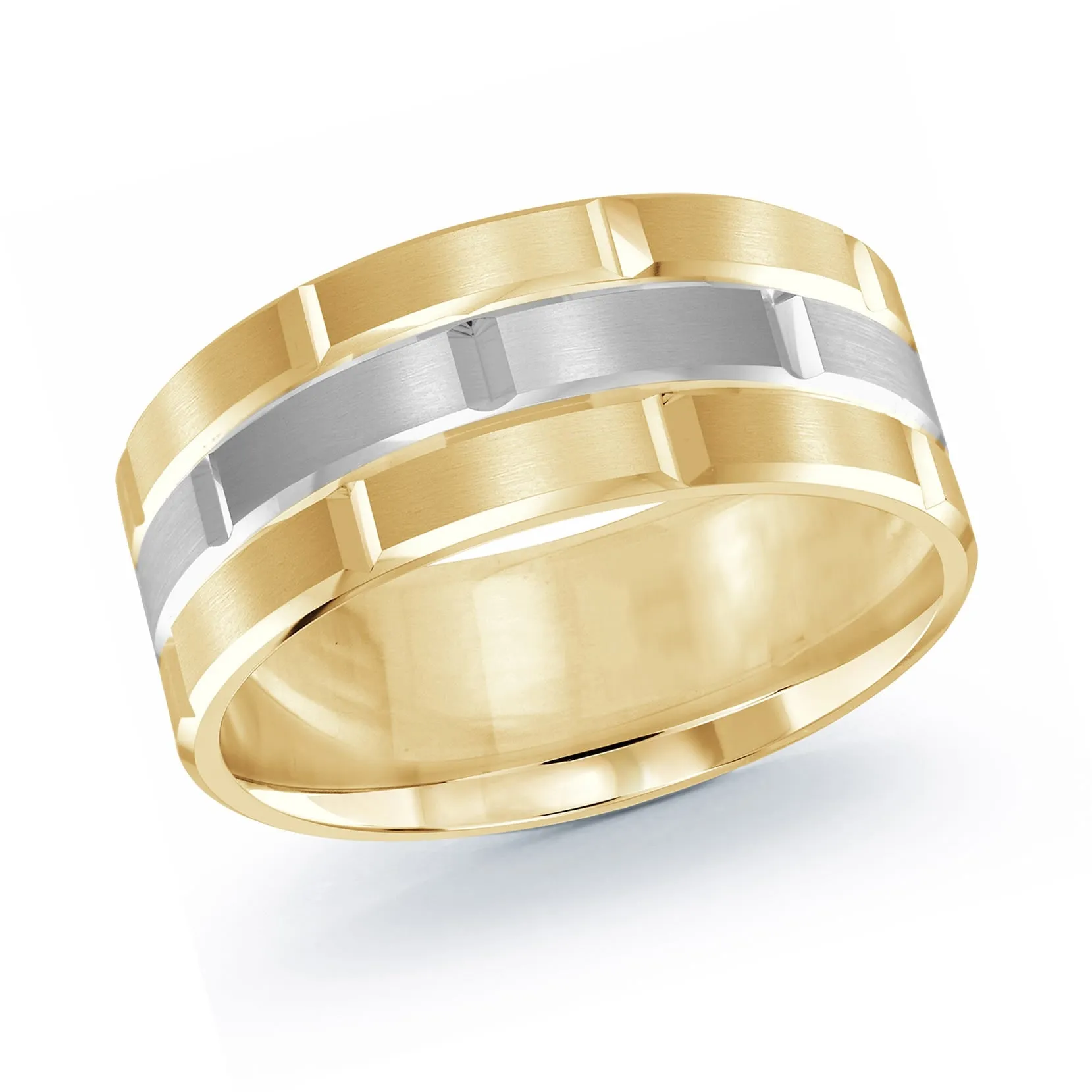 14K Yellow Gold with 14K White Gold Ring from the Executif Collection by Malo - FJM-002-8YW