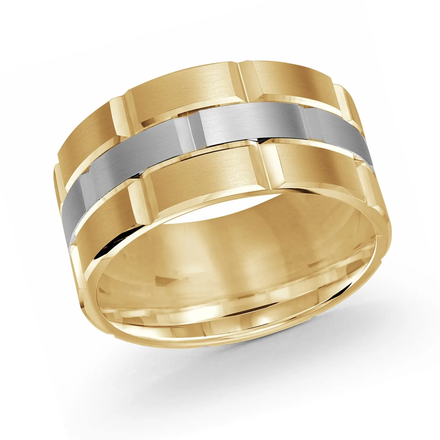 14K Yellow Gold with 14K White Gold Ring from the Executif Collection by Malo - FJM-002-8YW