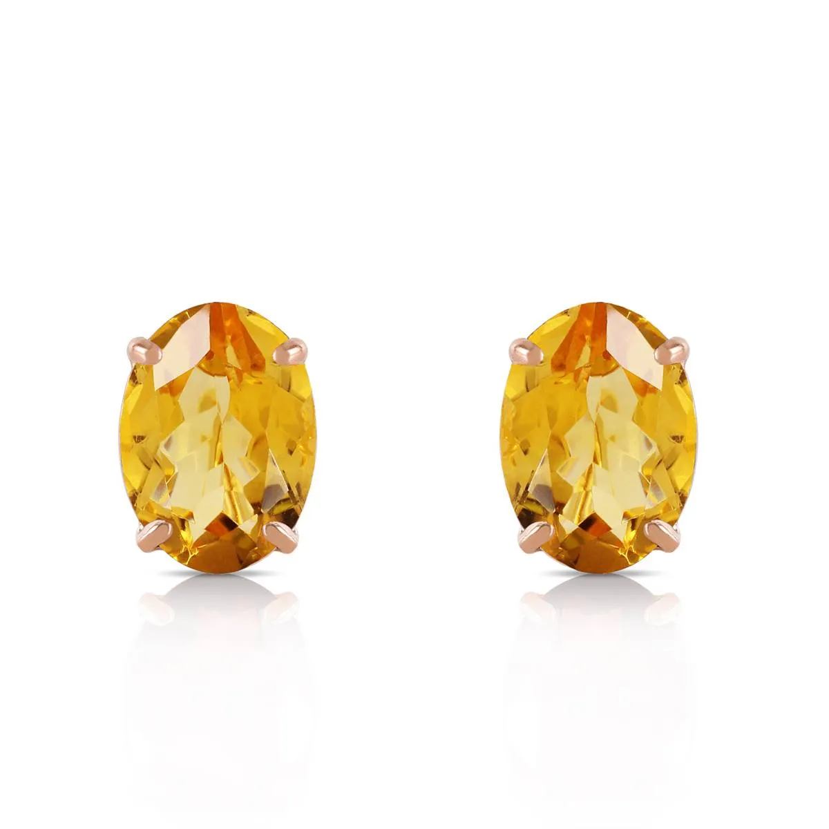 1.8 Carat 14K Solid Yellow Gold A Bee Or Two Citrine Earrings