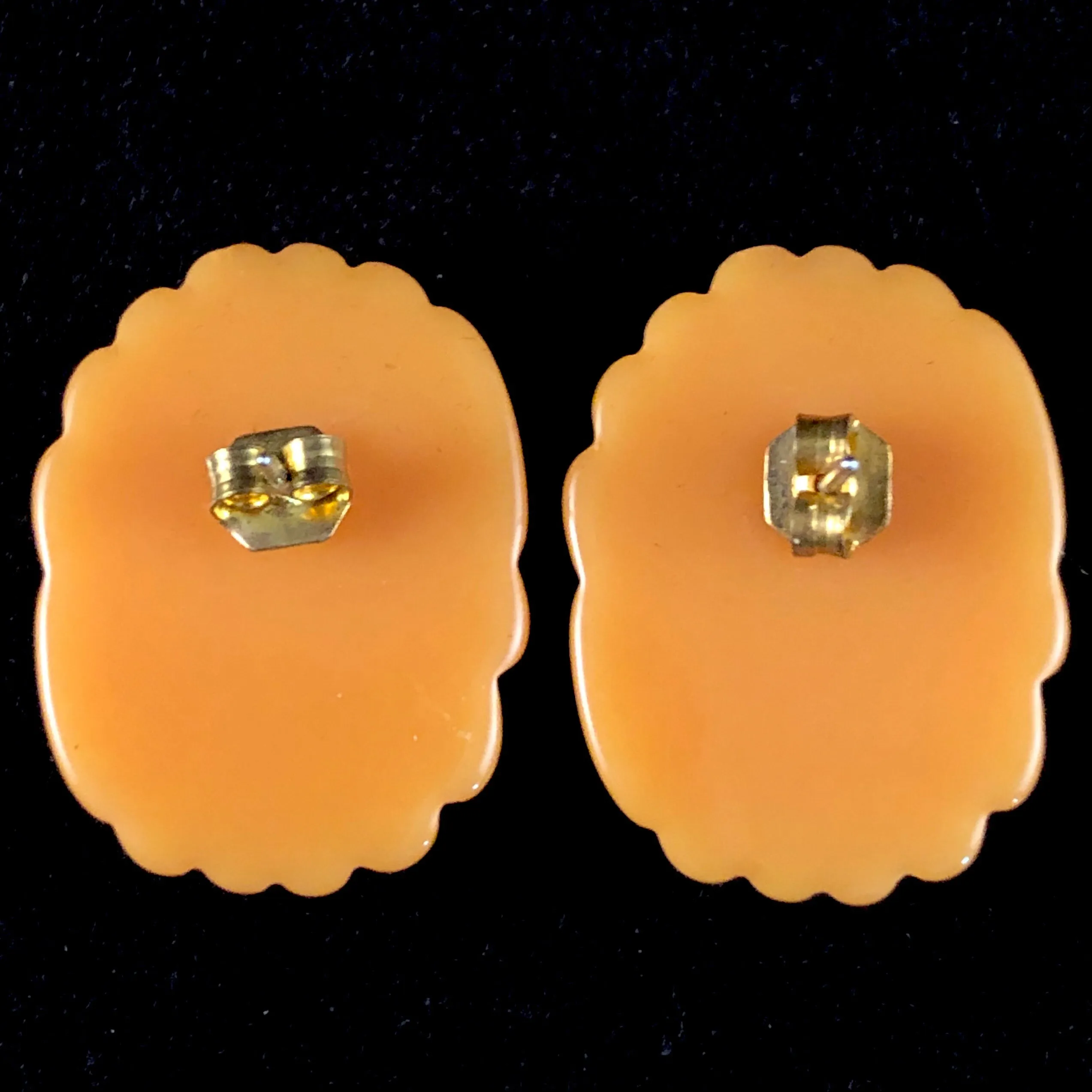 1987 Avon Color Shapes Earrings -Amber