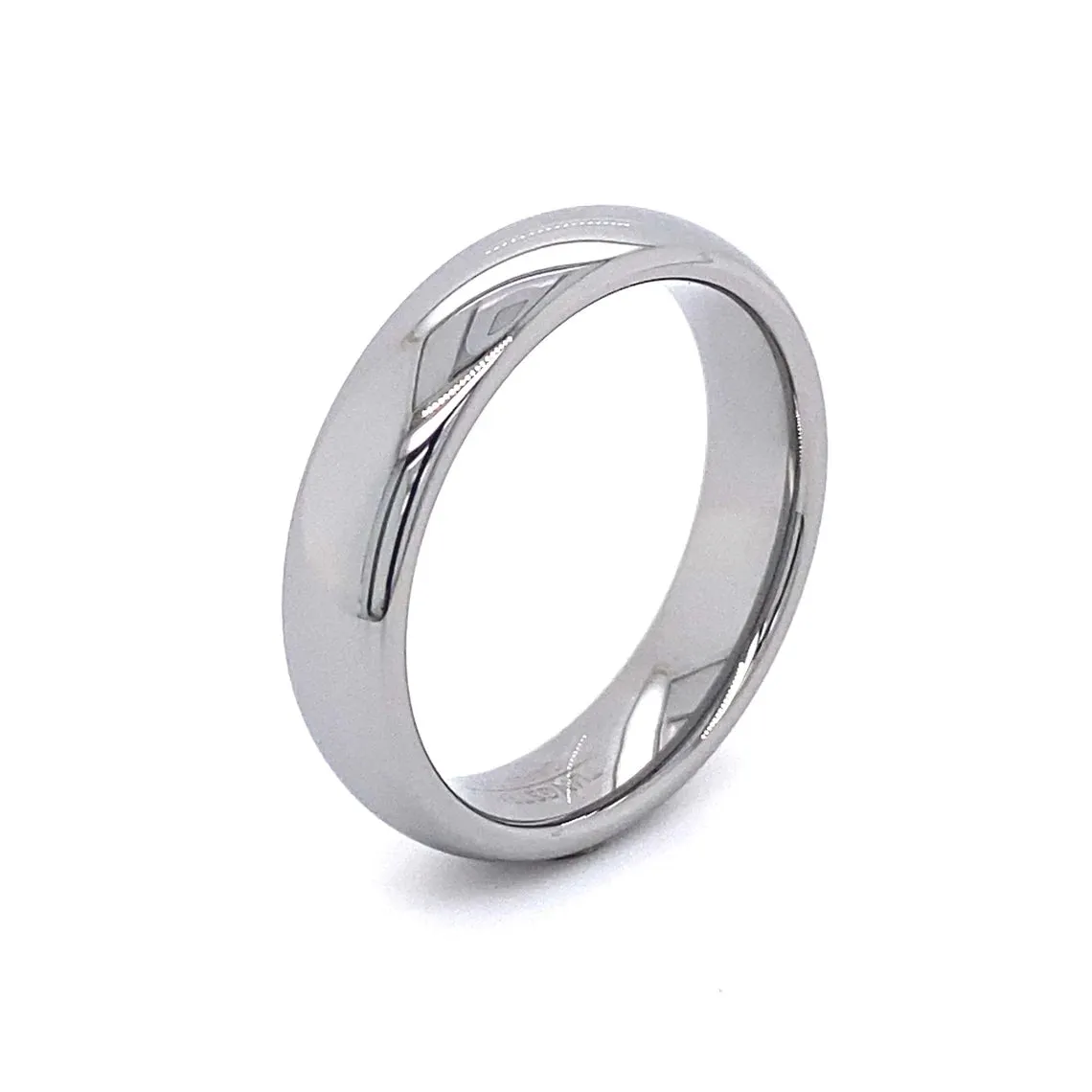 6mm Heavy Tungsten Carbide Men's Ring With High Polish Finish, Half Round Comfort Fit - FREE Personalization