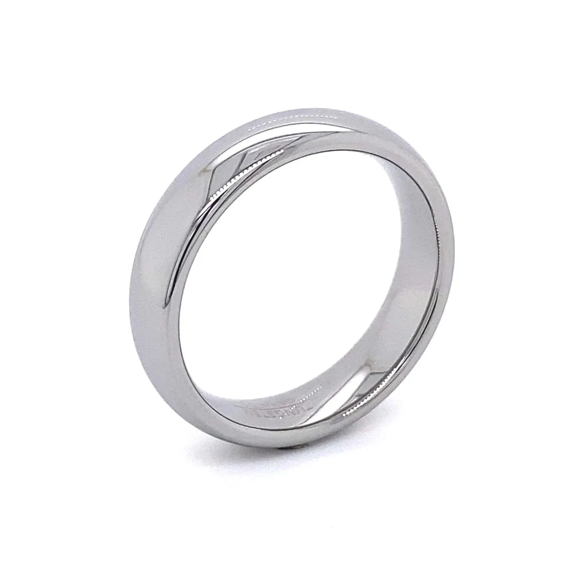 6mm Heavy Tungsten Carbide Men's Ring With High Polish Finish, Half Round Comfort Fit - FREE Personalization