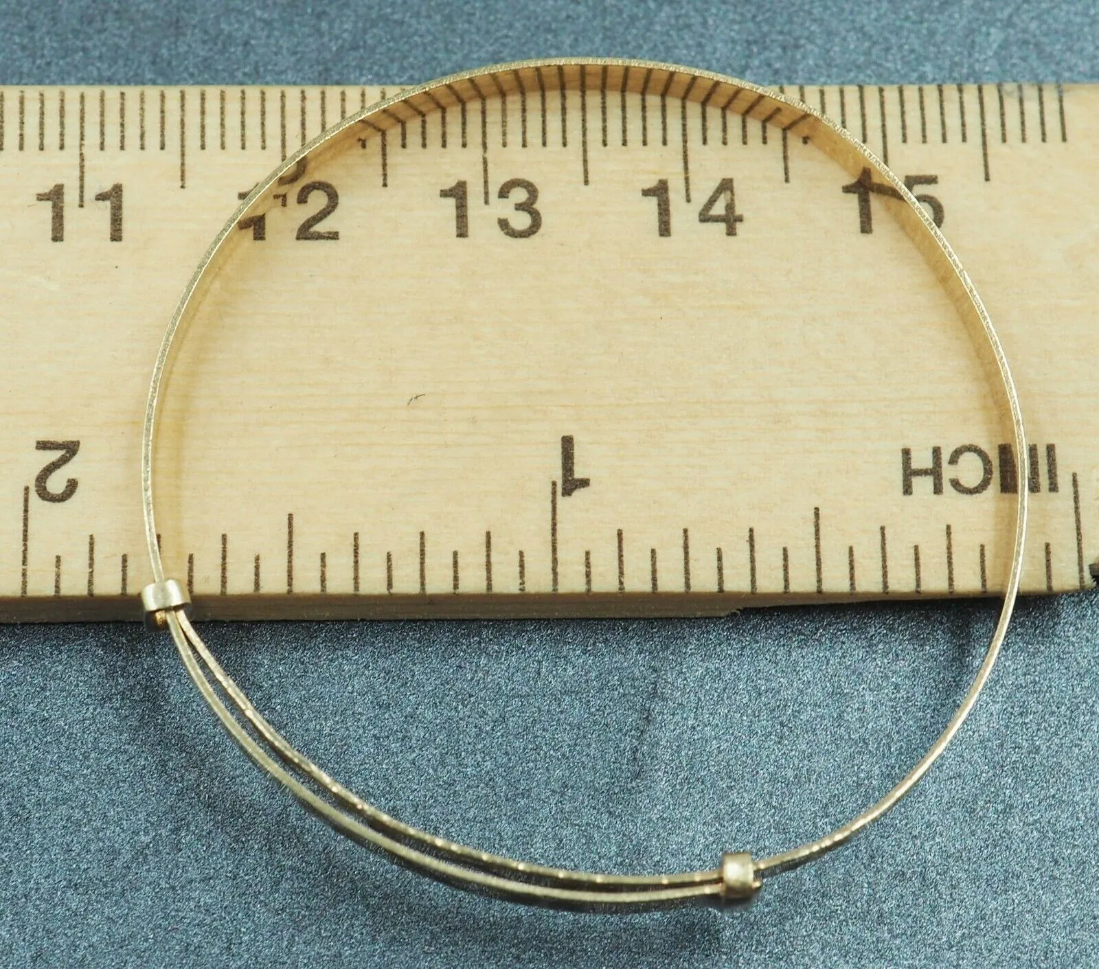 9ct Yellow Gold Expandable Childs Bangle with Embossed Front