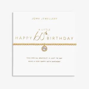 A Little Happy 60th Birthday Gold Plated Bracelet 7585