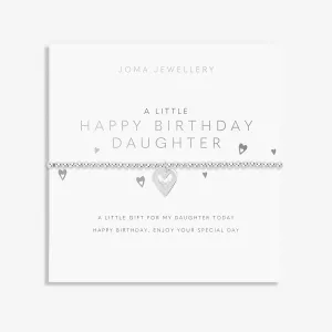 A Little Happy Birthday Daughter Silver Plated Bracelet 7407