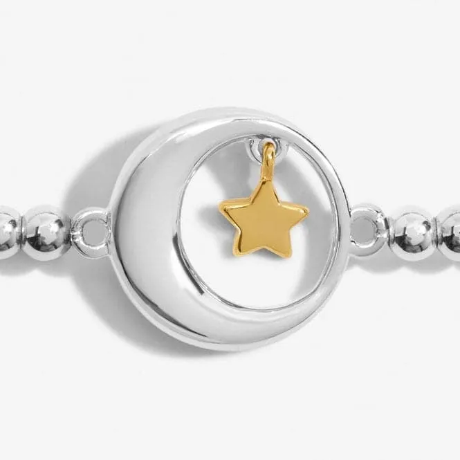 A Little Shoot For the Moon Land Amongst the Stars Silver Gold Plated Bracelet C723