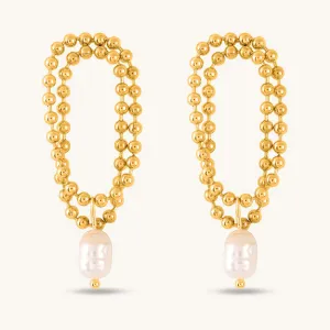 Beaded Pearl Grace Earrings