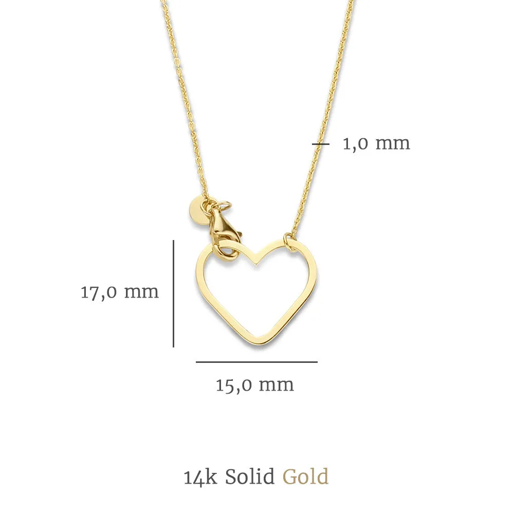 Belleville Amore 14 karat gold necklace with heart