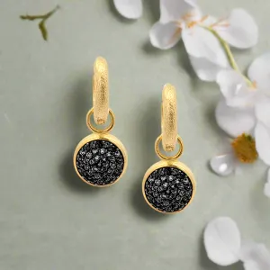 Black Spinel Pavé Earrings