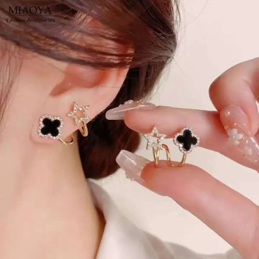 Black Star Earrings