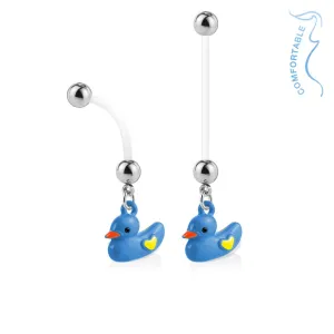 Blue Duckling Pregnancy Belly Ring