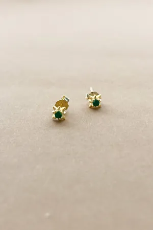 brooklyn mini emerald studs