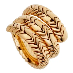 Bulgari Spiga Triple Wrap Yellow Gold Ring