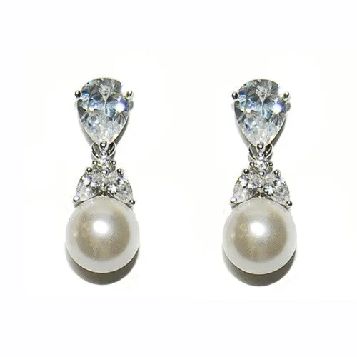 Cadence Crystal and Pearl Earrings