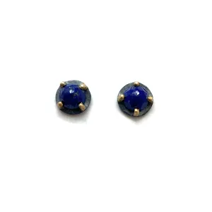 Carved Studs - Lapis