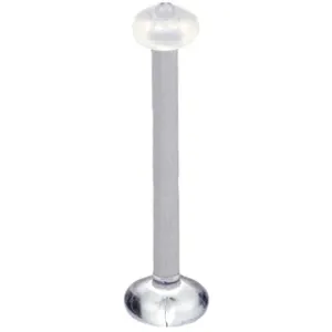 Clear Tongue Ring Retainer - 14Gauge