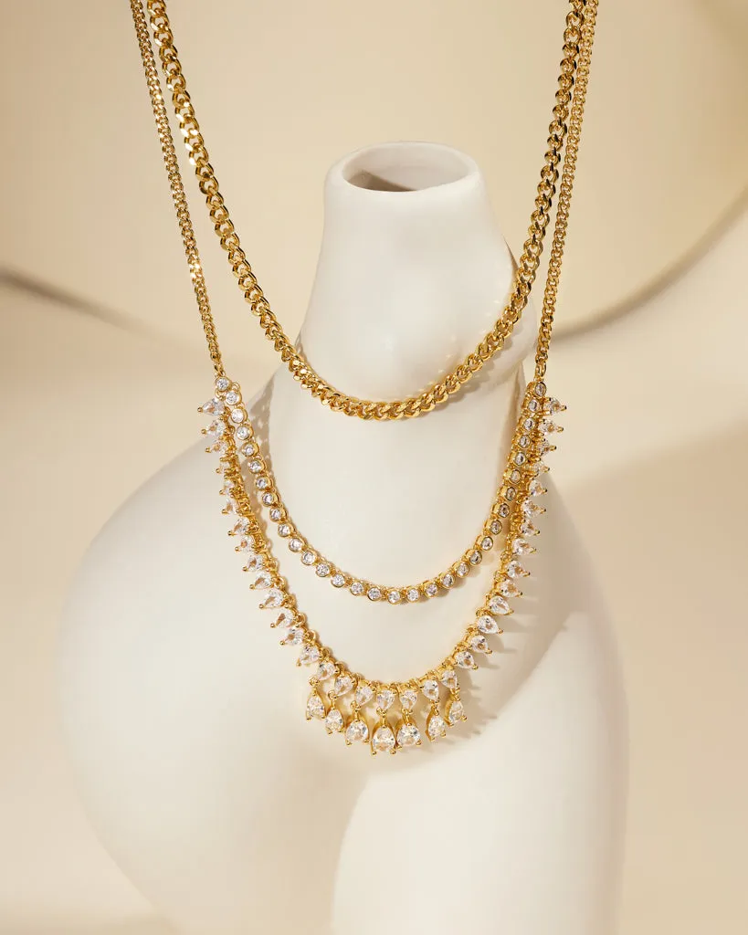 Colette Shaker Statement Necklace- Gold