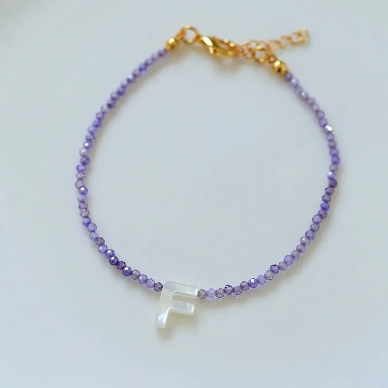 Colorful Zircon Beaded 26 Letters Bracelet