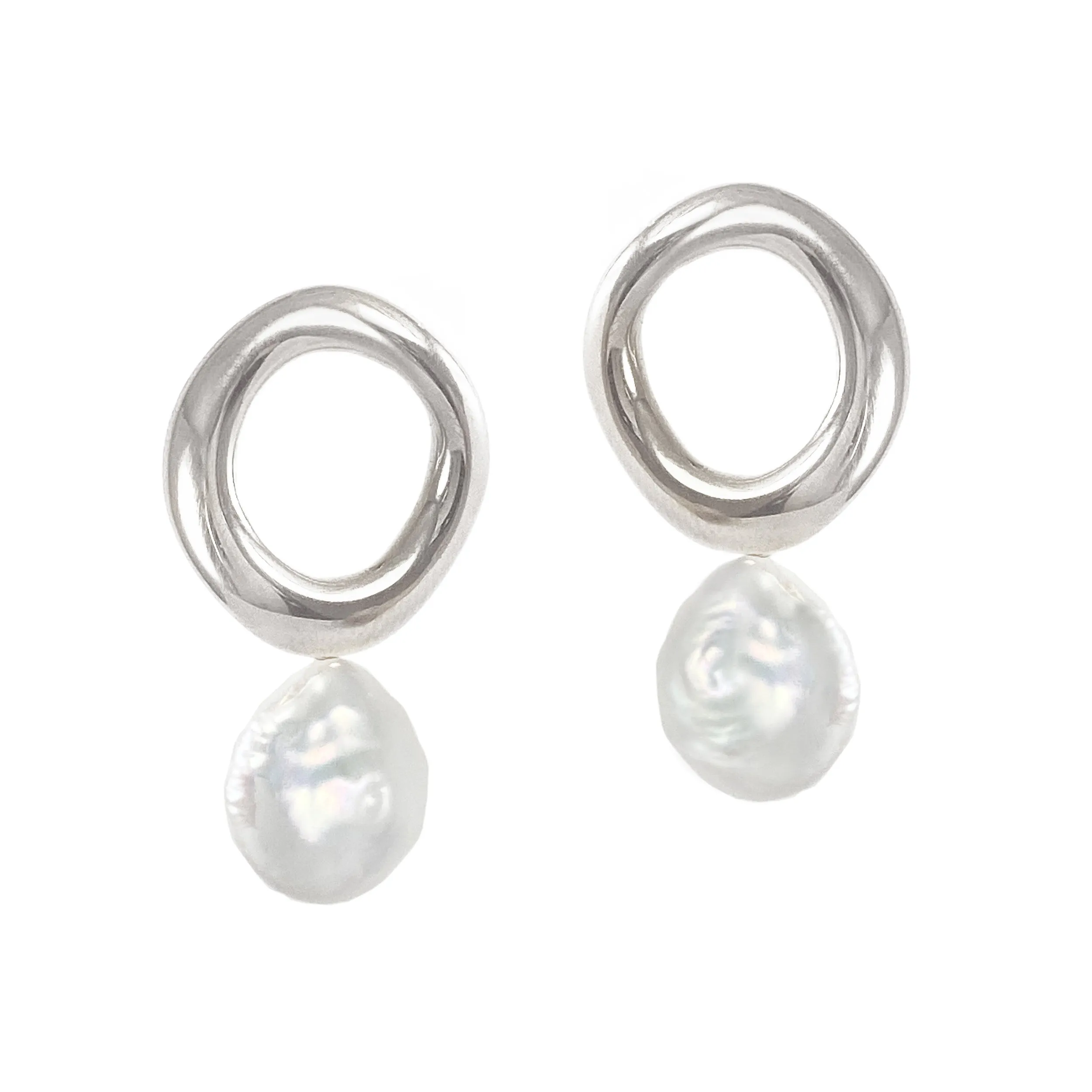 Cora Pearl Studs - Silver