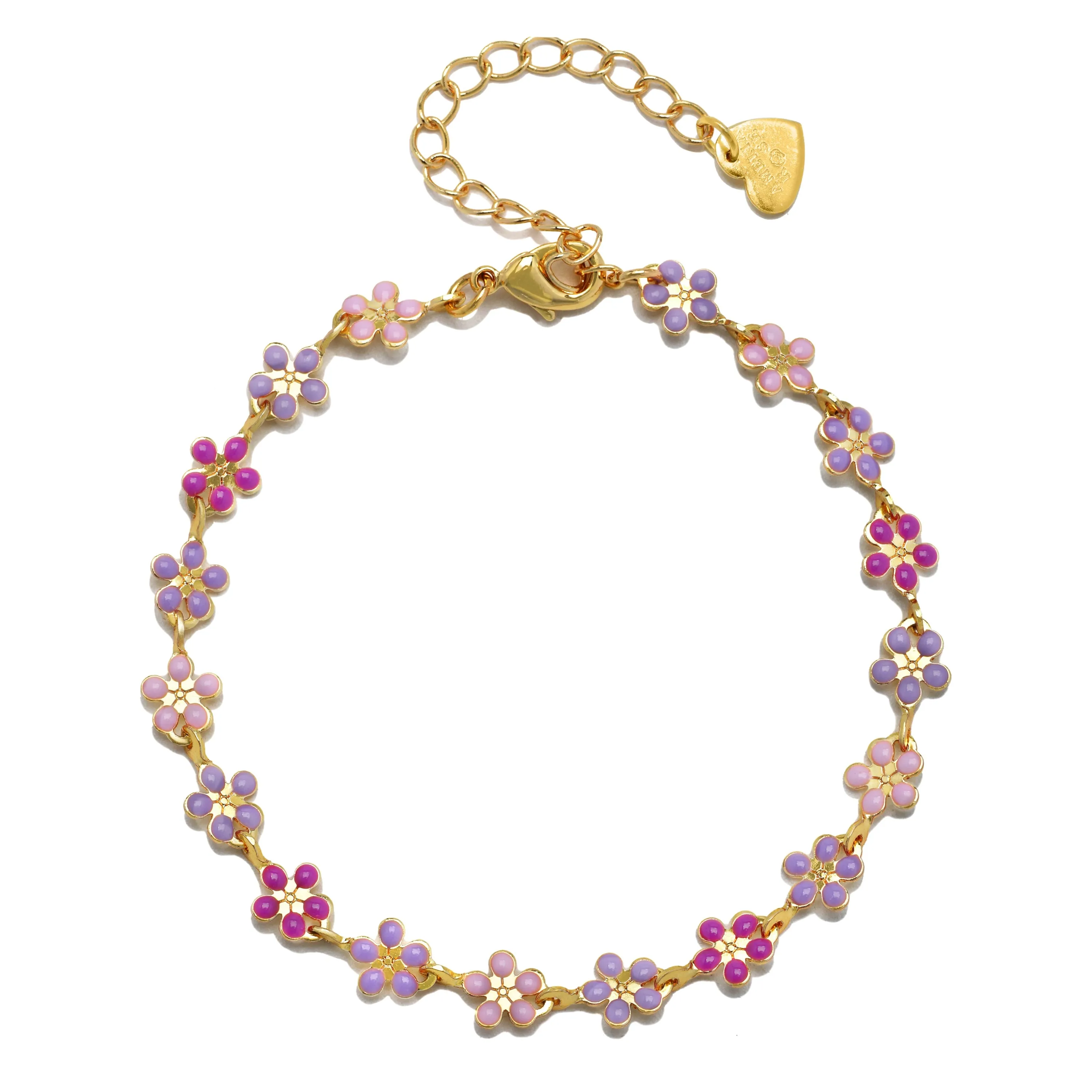 Daisy Bracelet-Pink & Purple