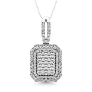 Diamond 1 3/4 Ct.Tw. Cluster Pendant in 14K White Gold