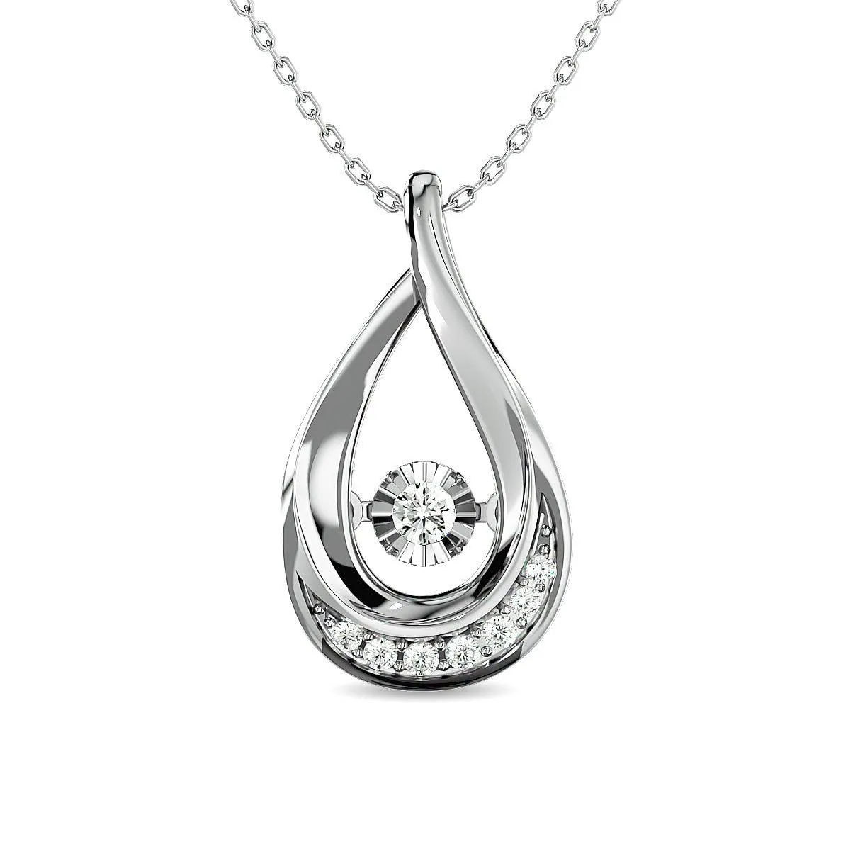 Diamond 1/10 ct tw Fashion Pendant  in 10K White Gold