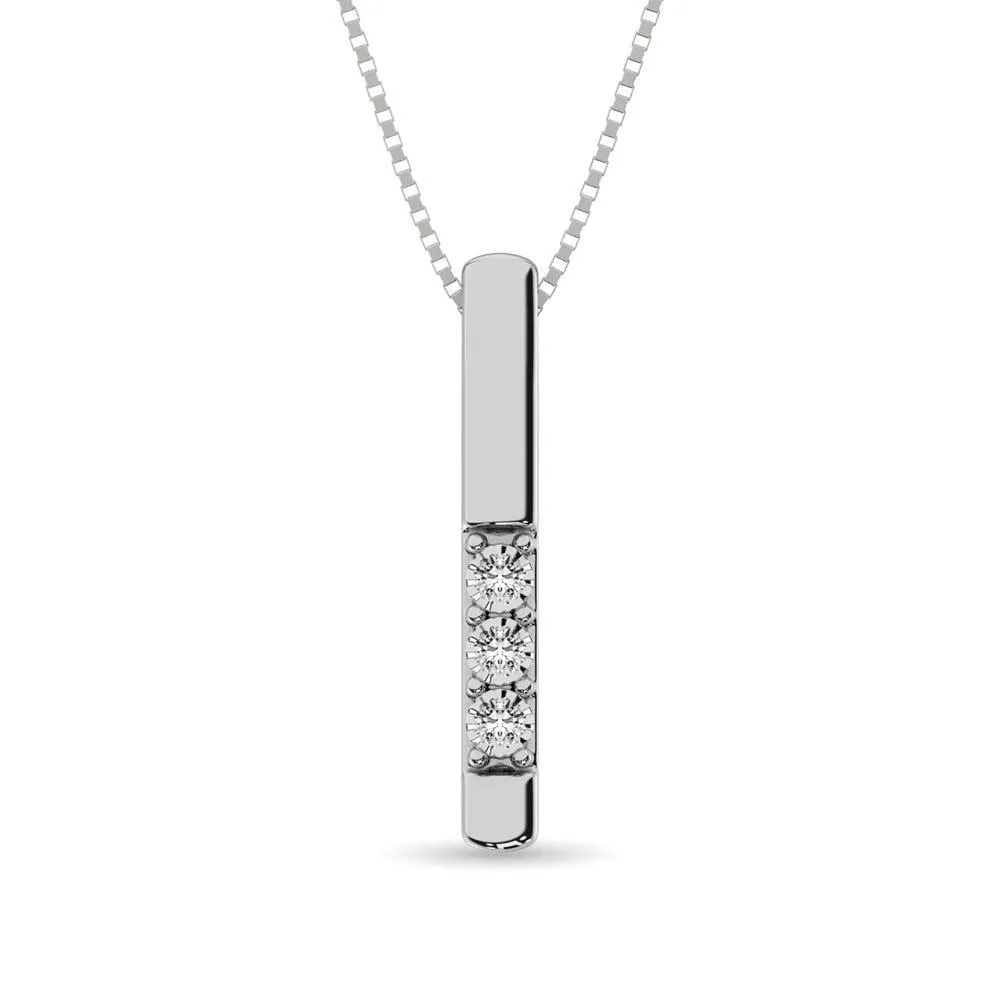 Diamond 1/20 ct tw Triology Pendant in 10K White Gold