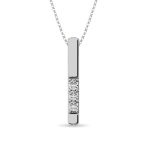 Diamond 1/20 ct tw Triology Pendant in 10K White Gold