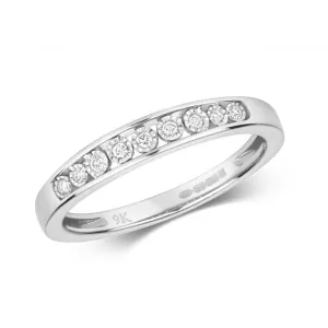 Diamond Jewellery  1/2 Eternity Illusion White Gold Rings RD538W