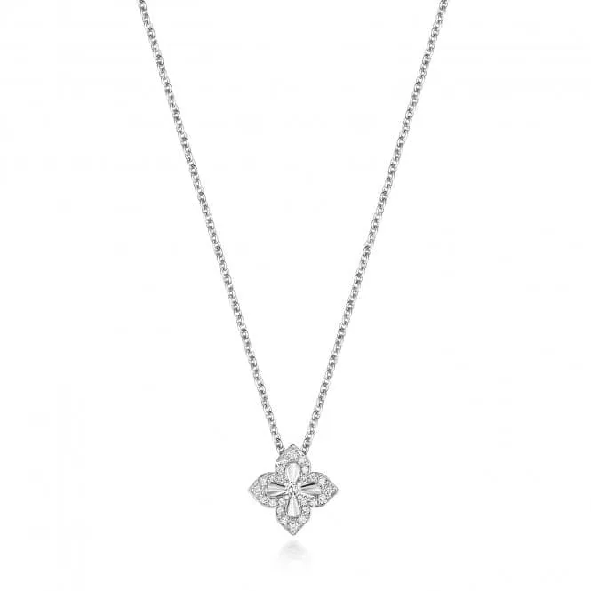 Diamond Jewellery 18ct White Gold Diamond Necklace NDQ127W