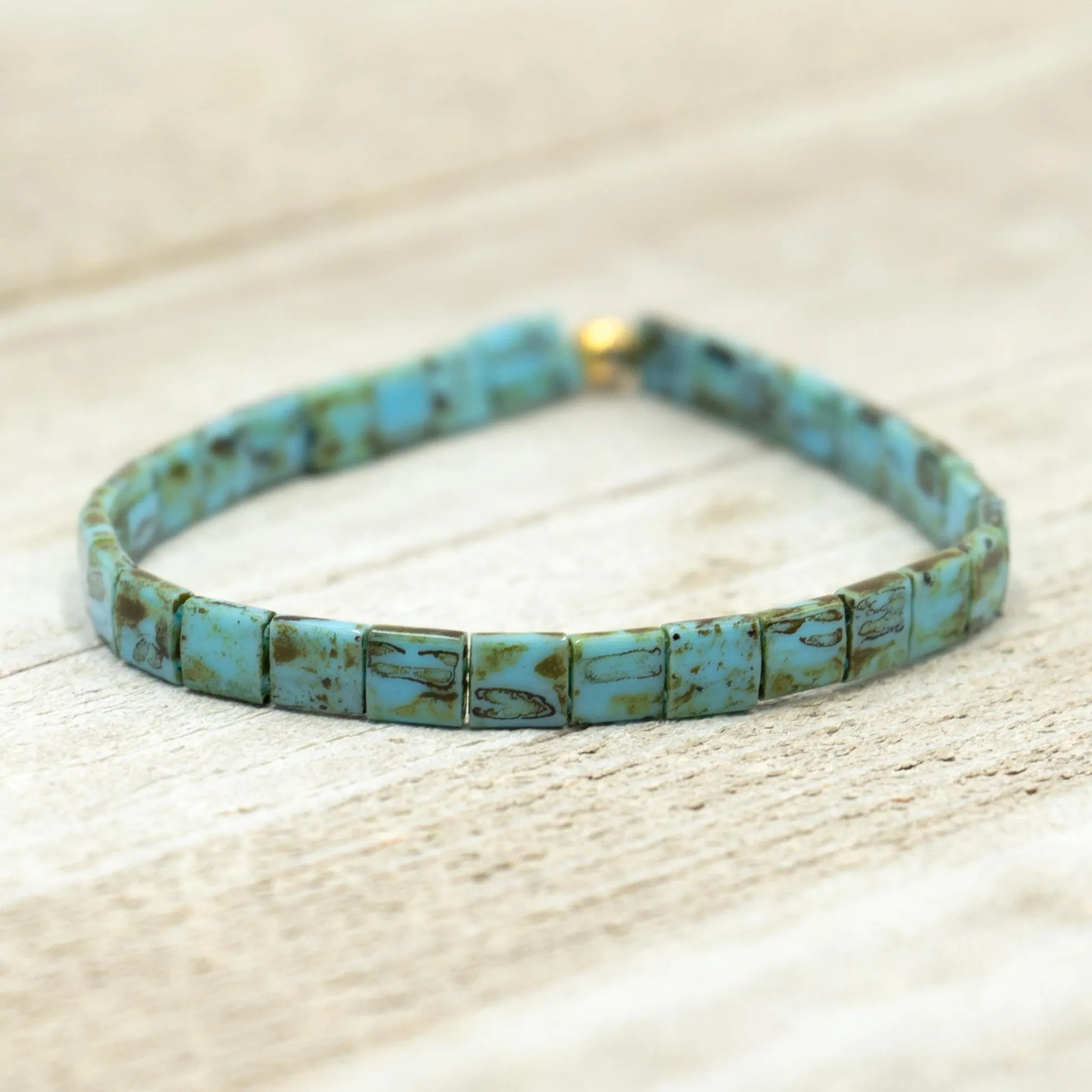 DIRTY TEAL - Tila Bead Bracelet | Single