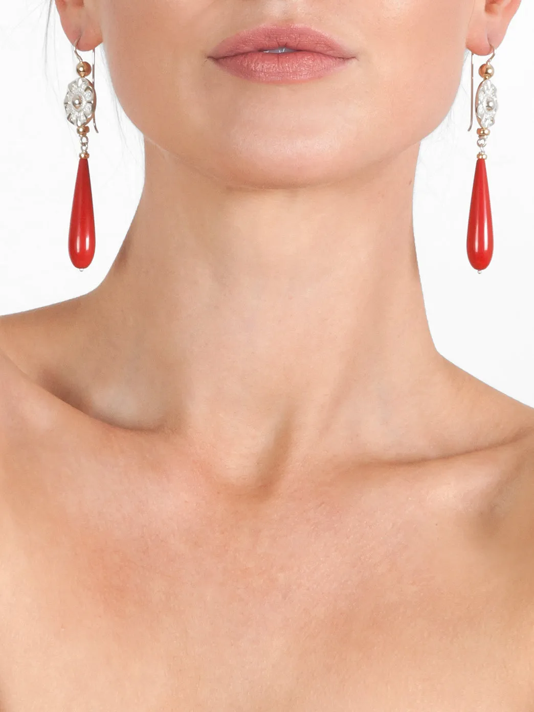 Elite Vic Disc Drop Earrings