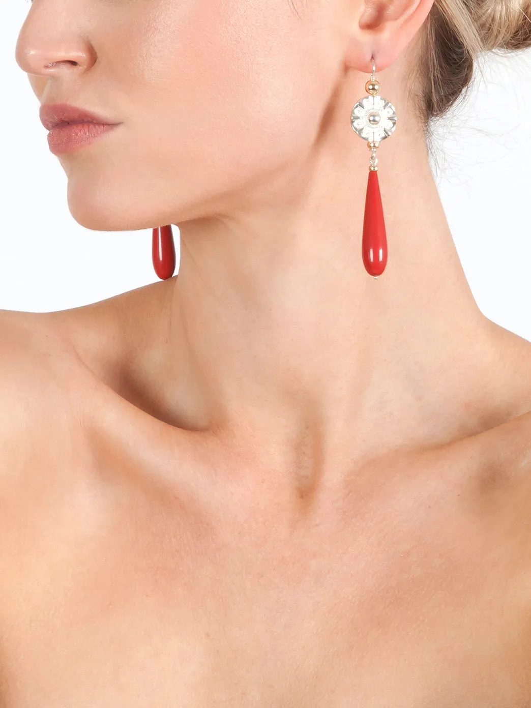 Elite Vic Disc Drop Earrings