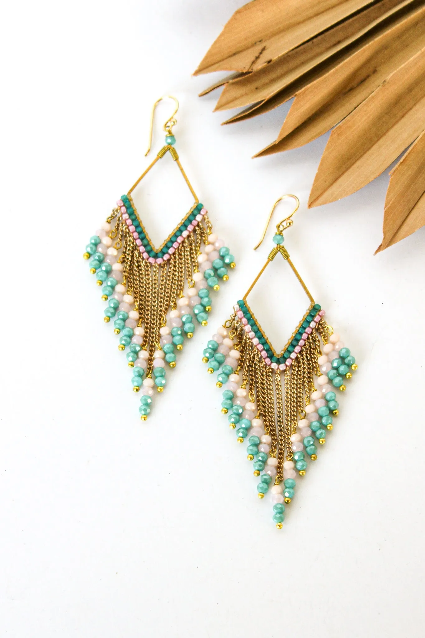 Fringe Thai Crystal Earrings