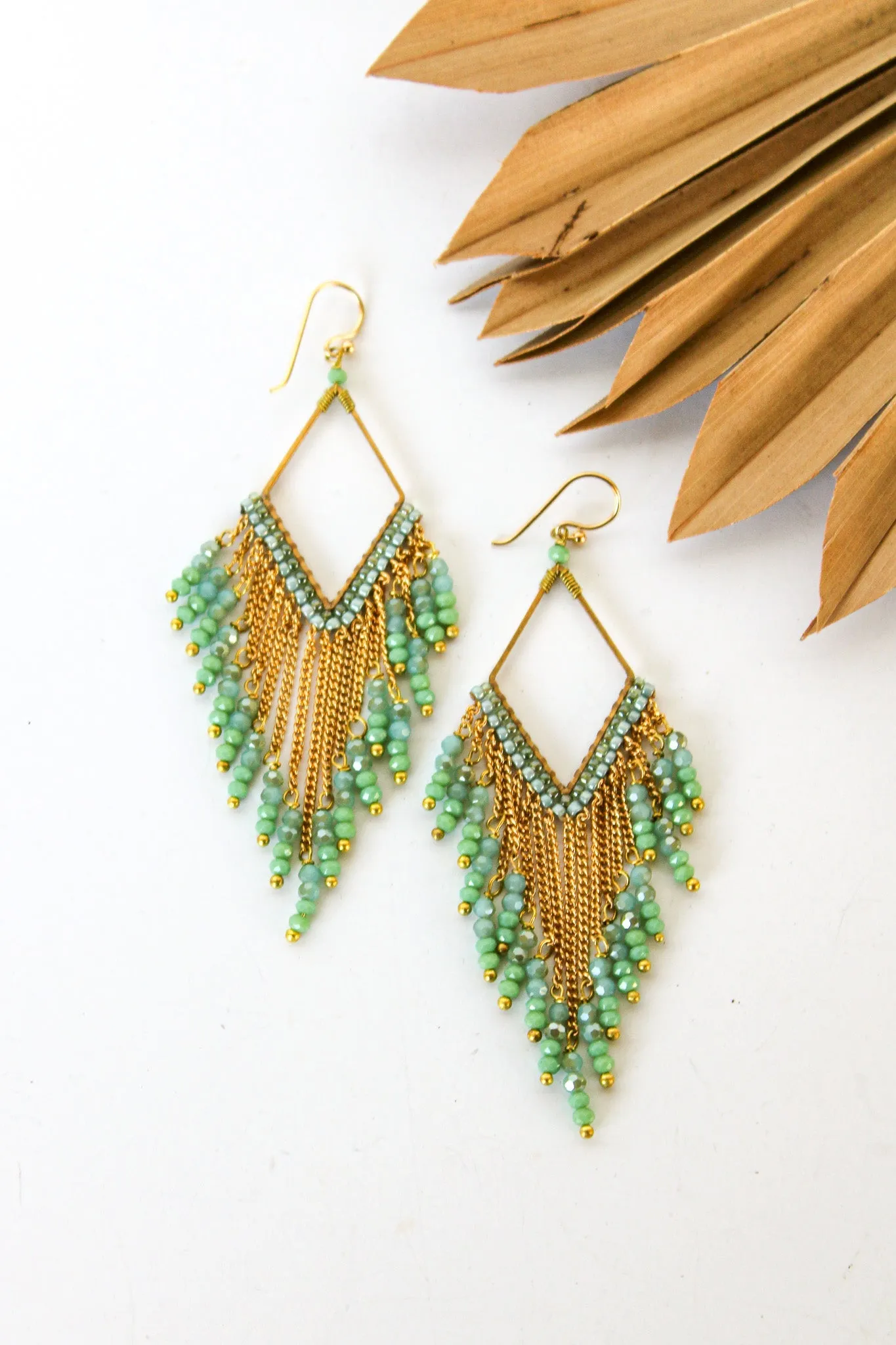 Fringe Thai Crystal Earrings