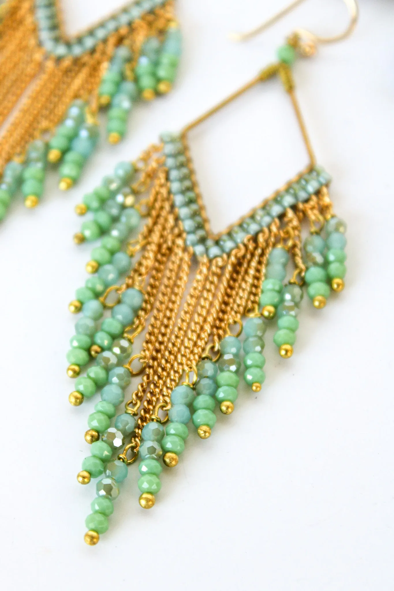 Fringe Thai Crystal Earrings