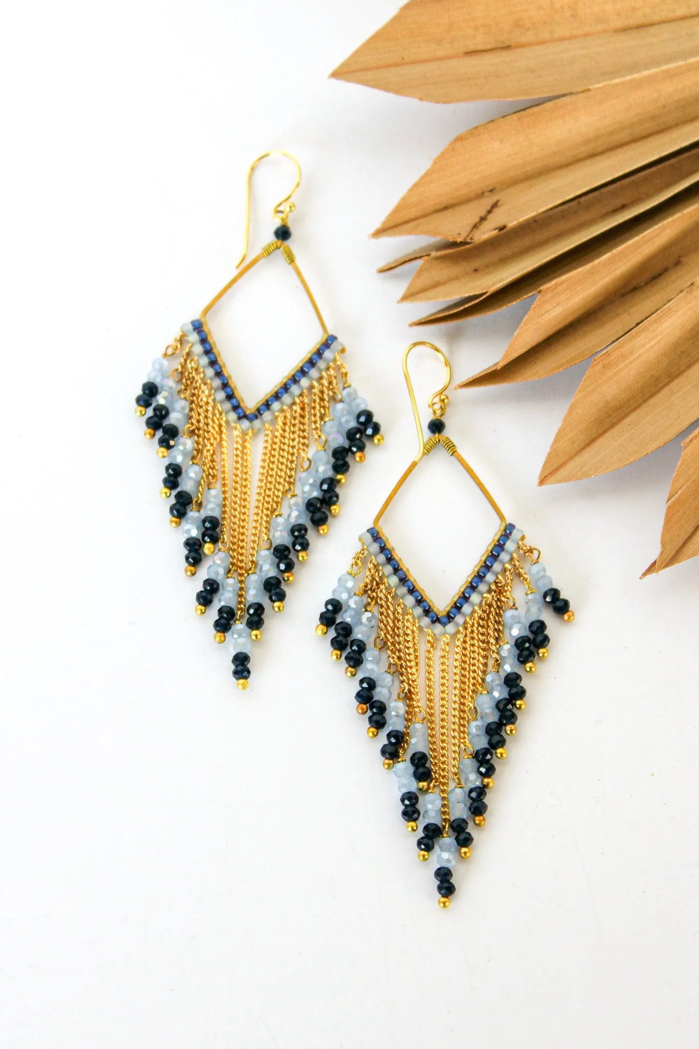 Fringe Thai Crystal Earrings