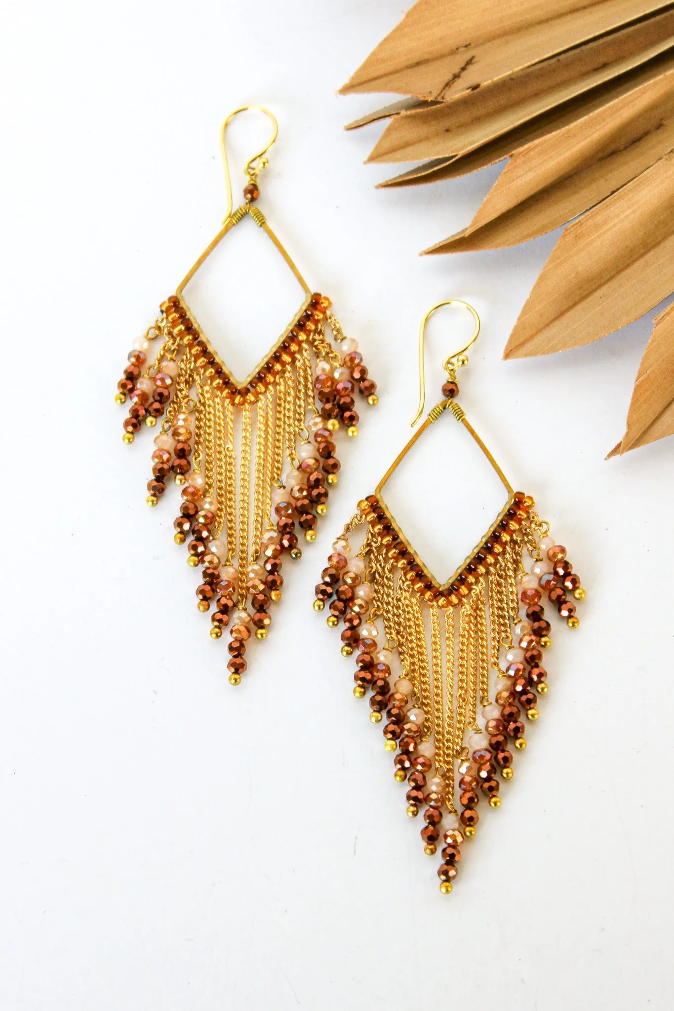 Fringe Thai Crystal Earrings