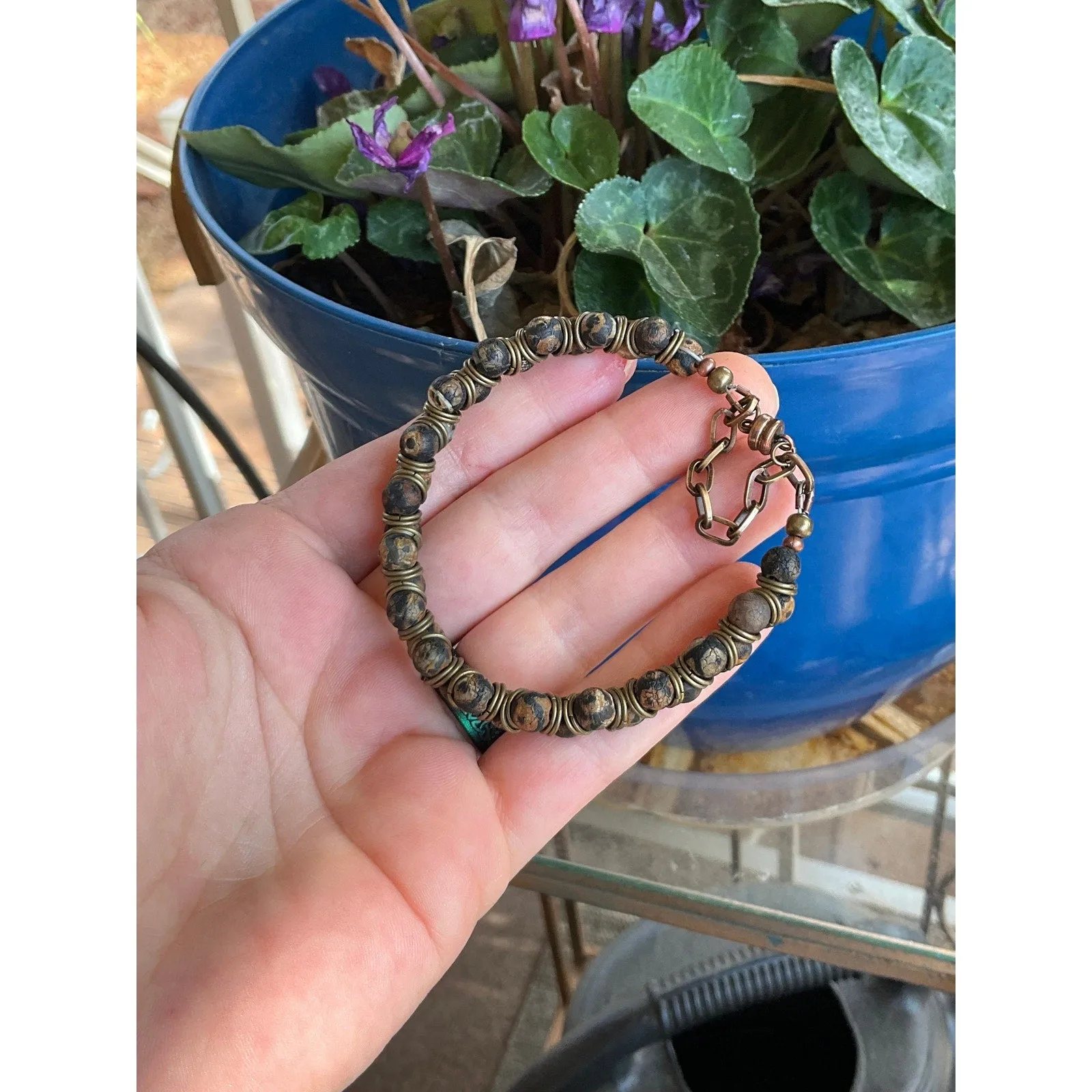 Goddess Bracelet, Tibetan Agate