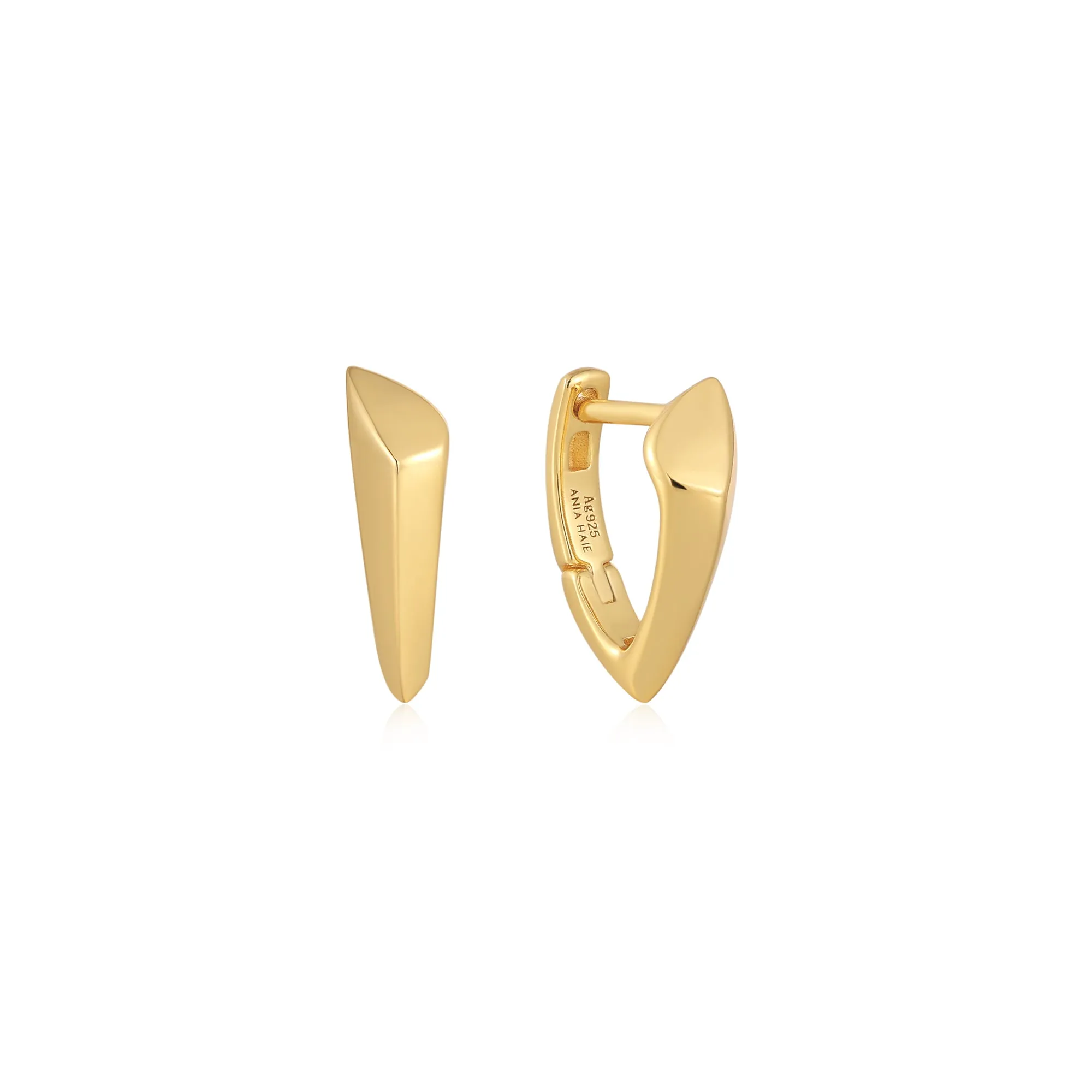 Gold Arrow Huggie Hoop Earrings