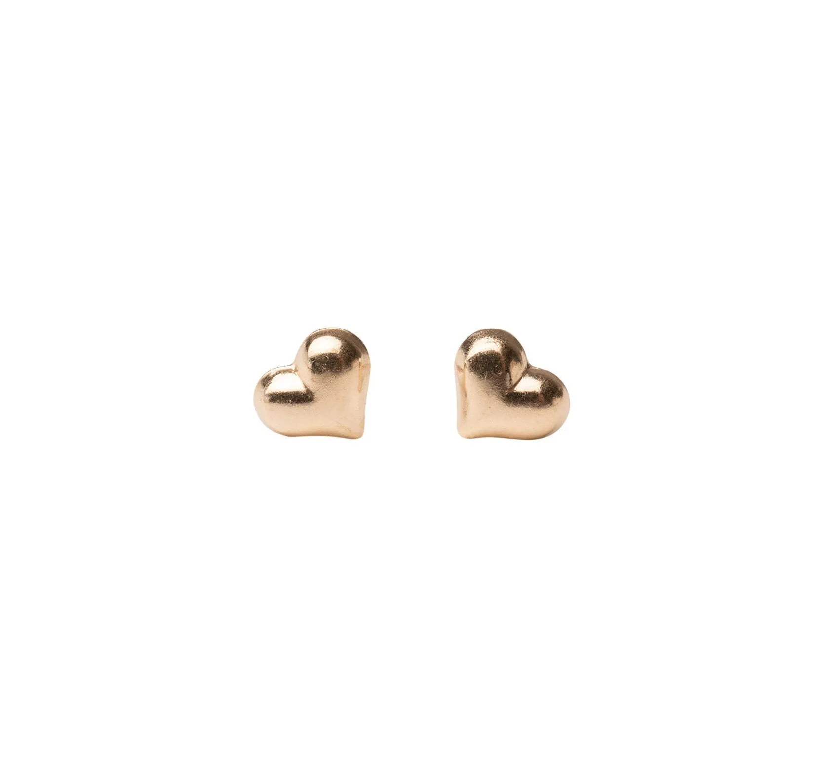 Gold Filled Puffy Heart Studs