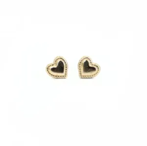 Gold Filled Vintage Heart Studs