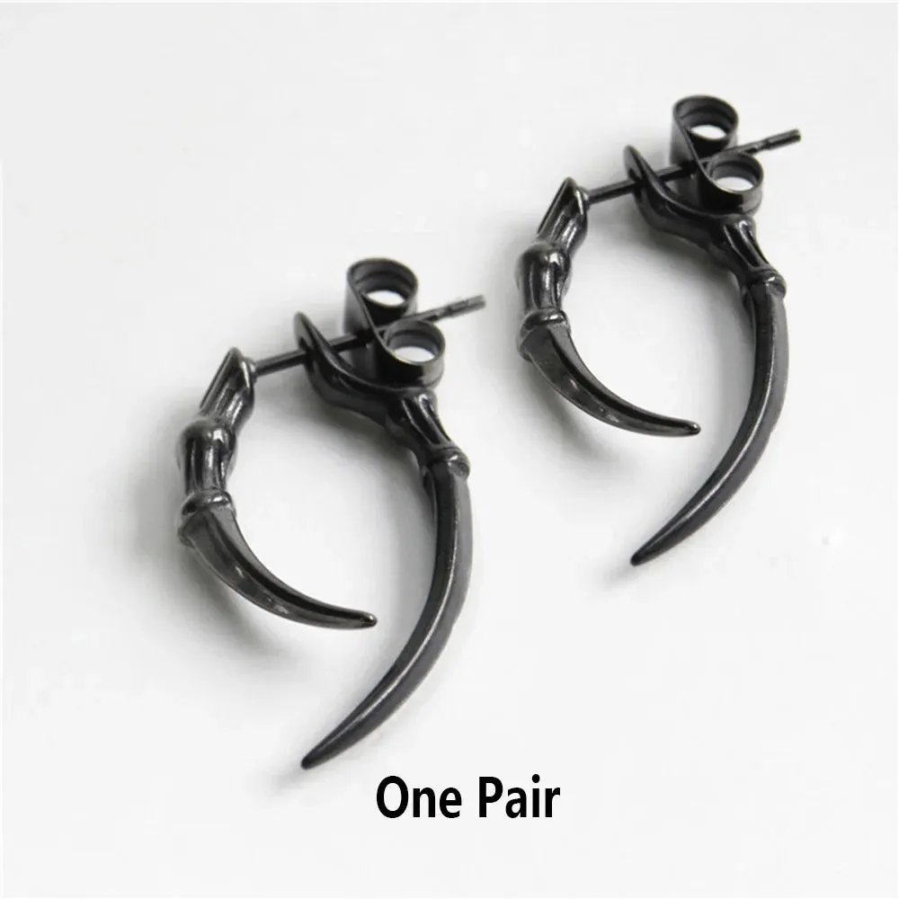 Gothic Silver Color Thorns Hoops Earrings For Women Men Teens Luxury New Fashion Trendy Party Jewelry Aesthetic Accessories