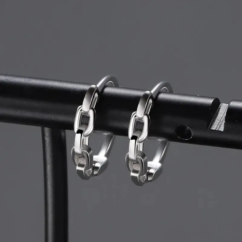 Gothic Silver Color Thorns Hoops Earrings For Women Men Teens Luxury New Fashion Trendy Party Jewelry Aesthetic Accessories