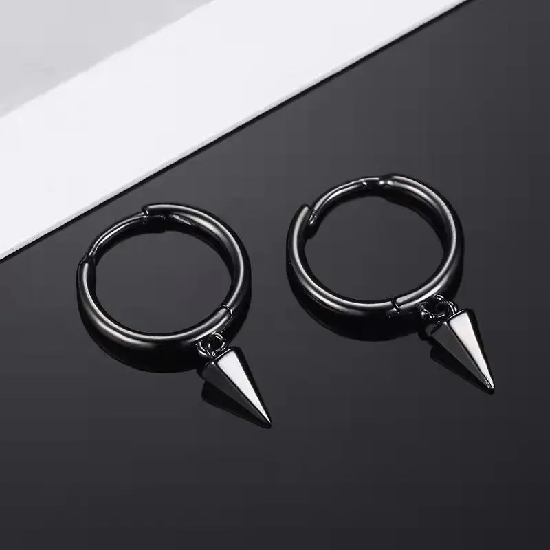 Gothic Silver Color Thorns Hoops Earrings For Women Men Teens Luxury New Fashion Trendy Party Jewelry Aesthetic Accessories