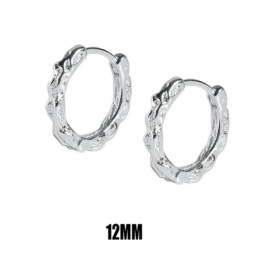 Gothic Silver Color Thorns Hoops Earrings For Women Men Teens Luxury New Fashion Trendy Party Jewelry Aesthetic Accessories